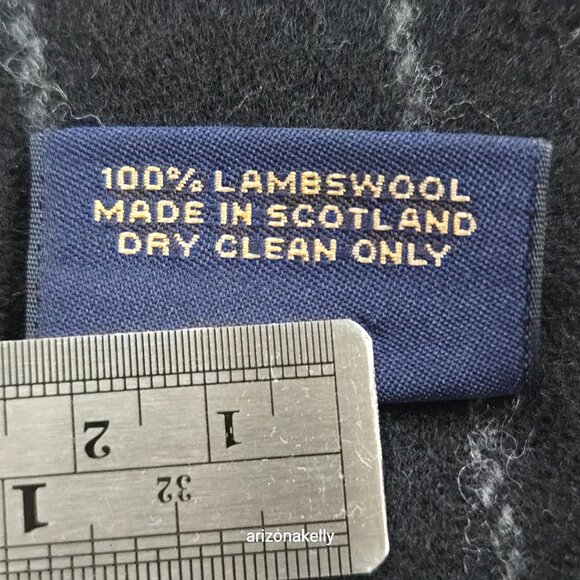 Brooks Brothers 346 Lambswool Black Pinstripe Scarf - Picture 6 of 10